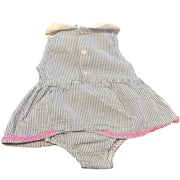 **Bundle** Laura Ashley /Savannah /Embroidered Dress and two rompers 12M - Picture 7 of 7